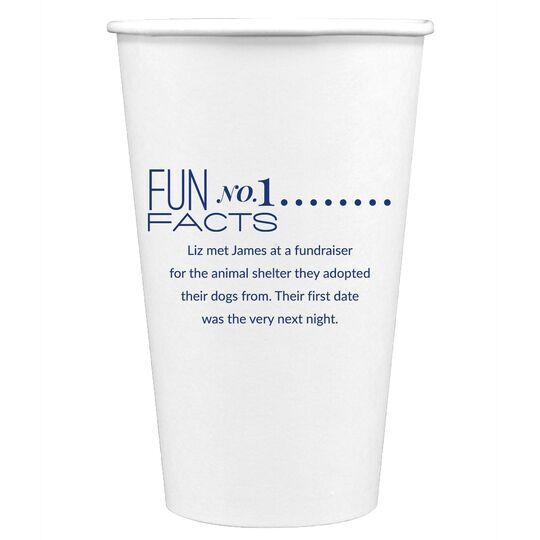 Just the Fun Facts Paper Coffee Cups